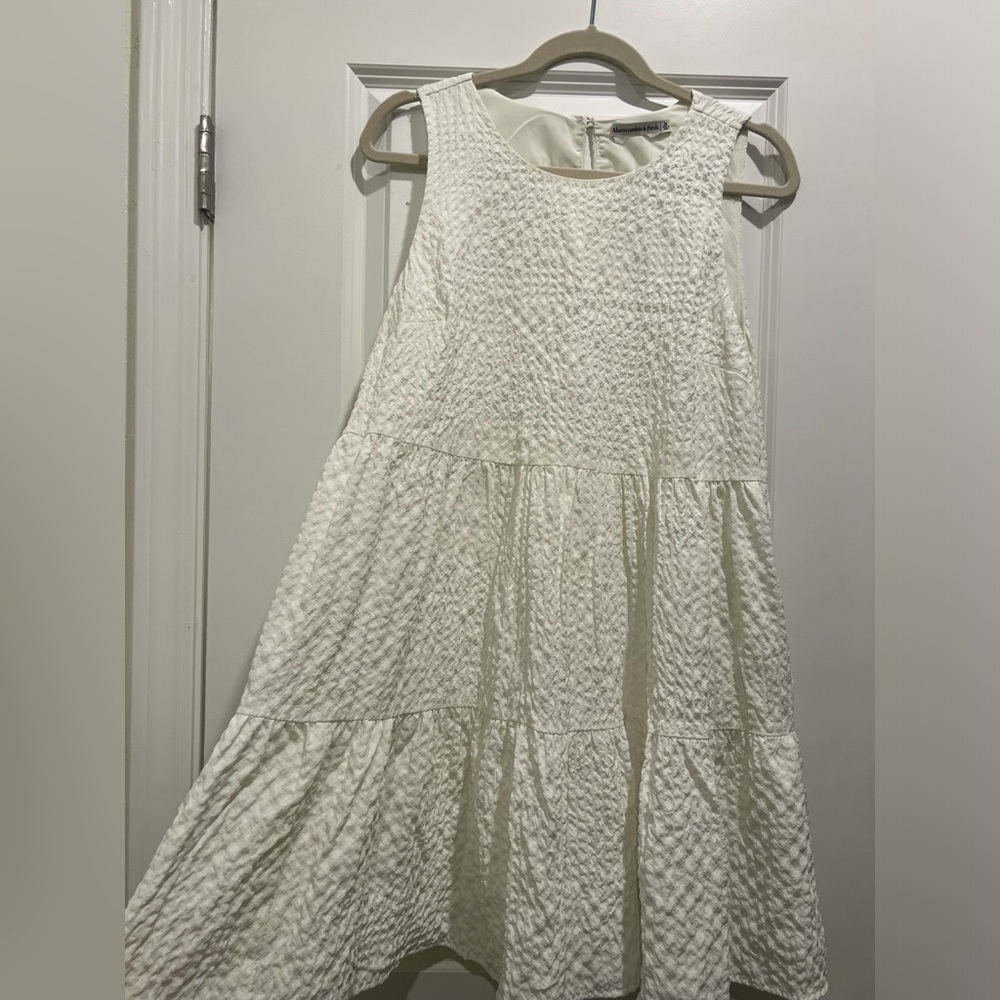 Abercrombie & Fitch Textured White Dress
